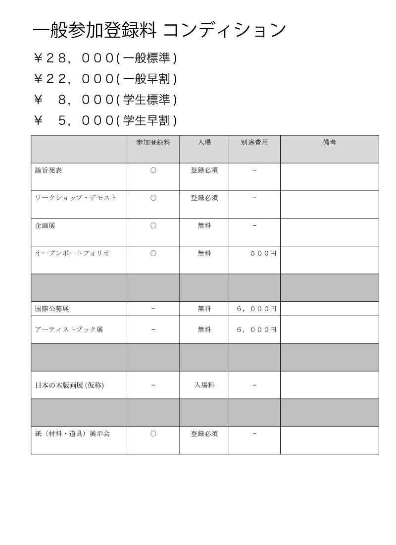 General Registration Fees